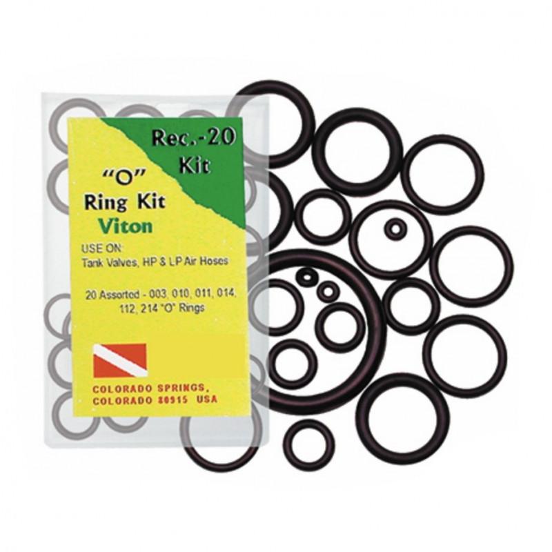 Captain O-Ring Deluxe 20pc VITON Save-A-Dive O-Ring Kit for Scuba Diving 