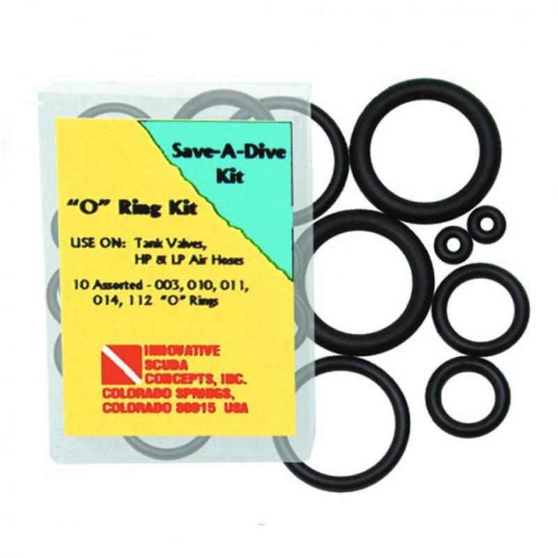 Captain O-Ring Deluxe 20pc POLYURETHANE Save-A-Dive O-Ring Kit for Scuba Diving 